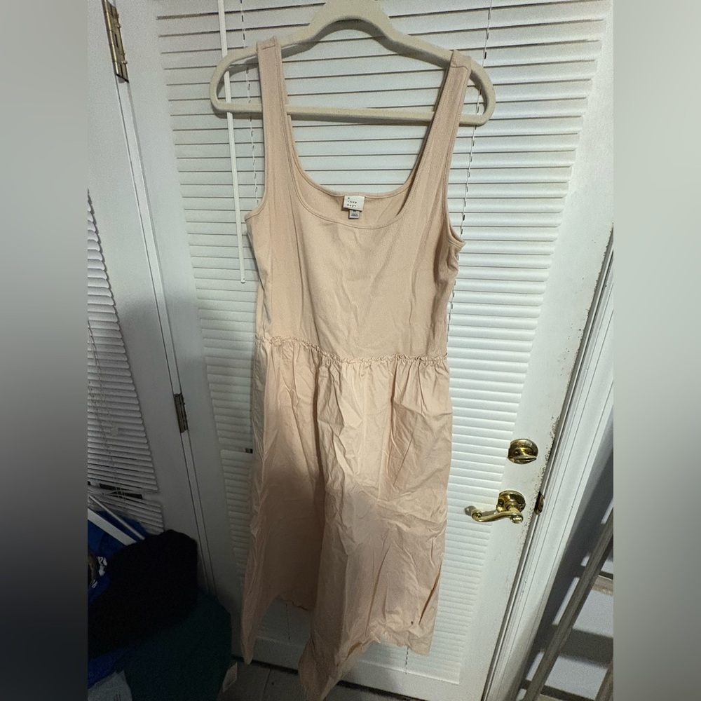 a new day Beige Sleeveless Midi Dress
